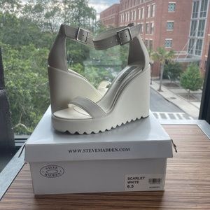 White Steve Madden heels